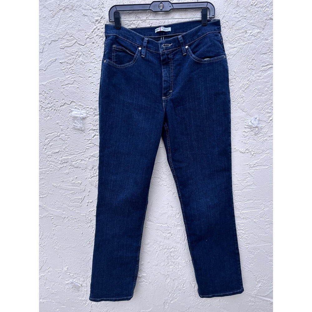 Riders by Lee Womens Classic Fit Straight Leg Jeans Dark Wash Indigo Size 12M
